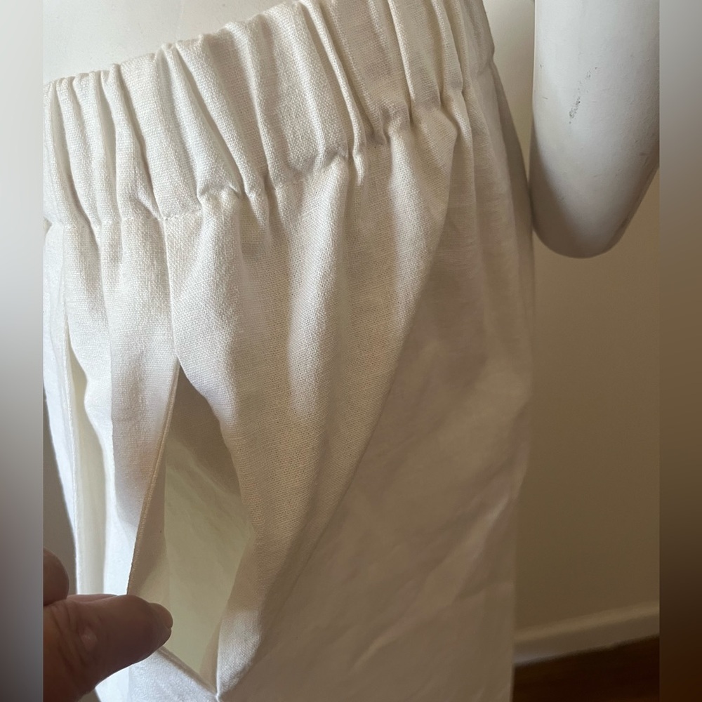 Go Lightly White Linen/ Viscose Pants, Made In USA sold - Picture 6 of 15
